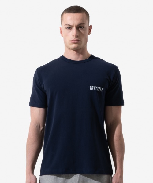 Focus Simple Muscle T-Shirt - Navy